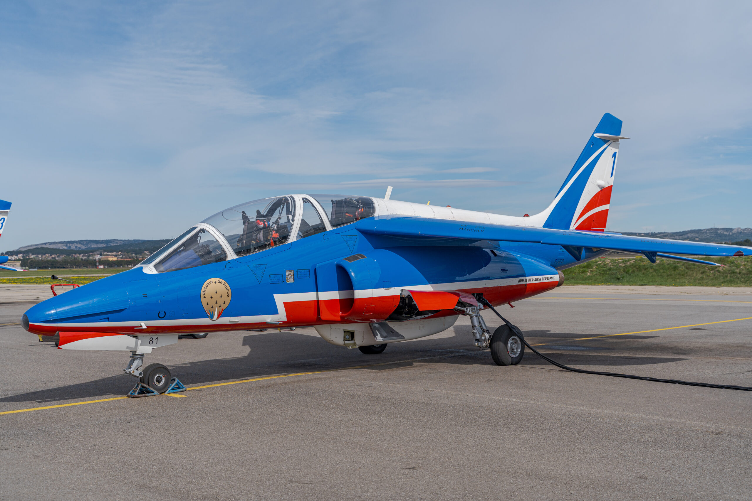 L&rsquo;Alphajet n°81 du leader de la Patrouille de France : « Prenez soin de moi et je vous le rendrai au centuple. »